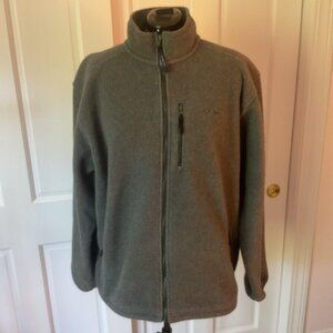 L.L. Bean Gray Zip-Front Fleece Jacket - Large Tall